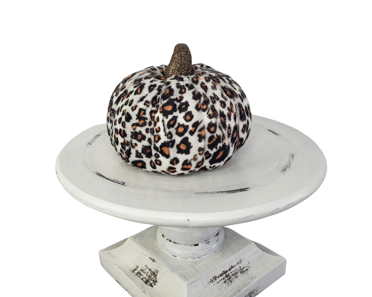 Leopard Print Foam Pumpkin: A Versatile Accent for Any Fall Decor-HA039627